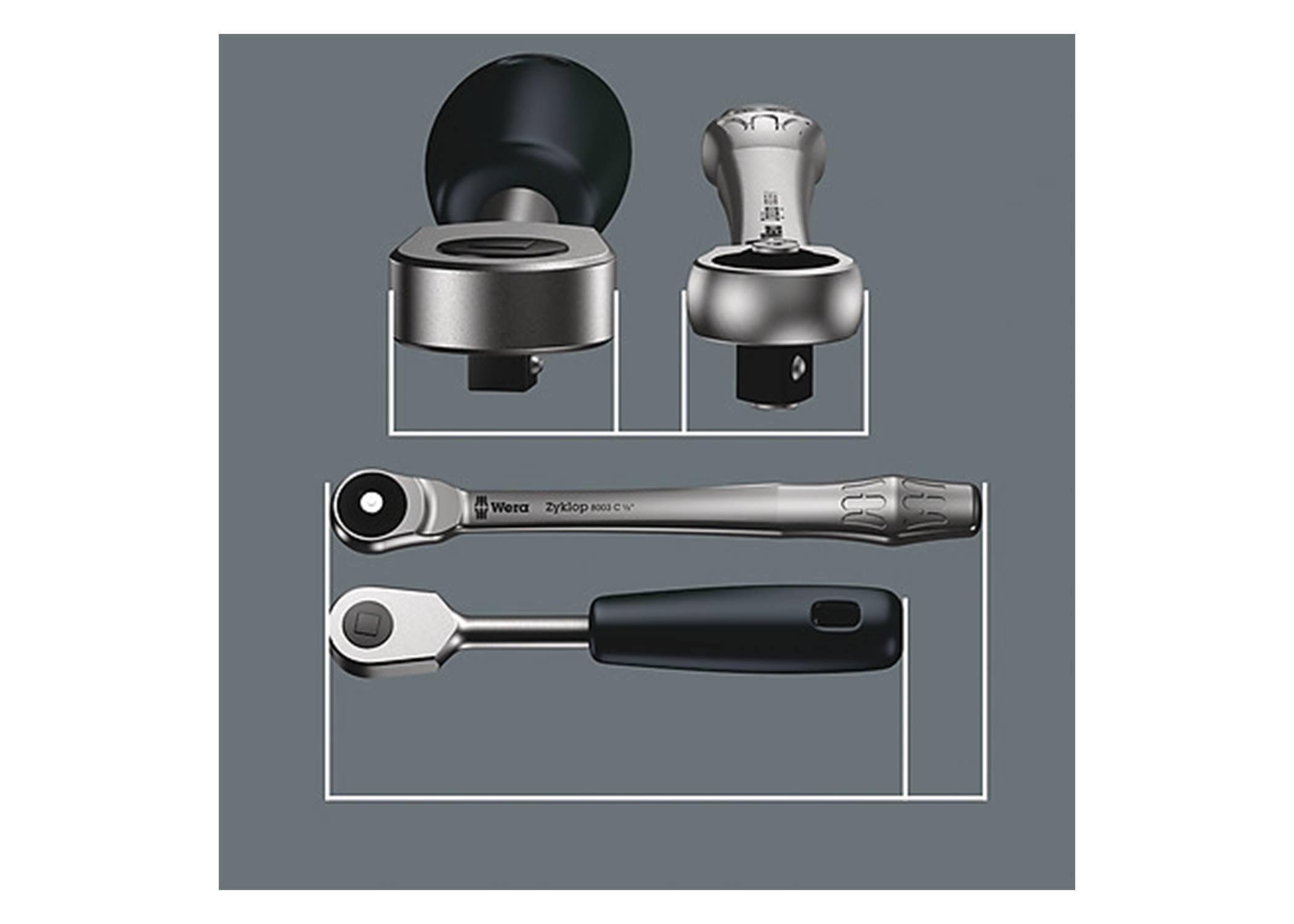 1/4x22 Drive Metal Ratchet Set H991082
