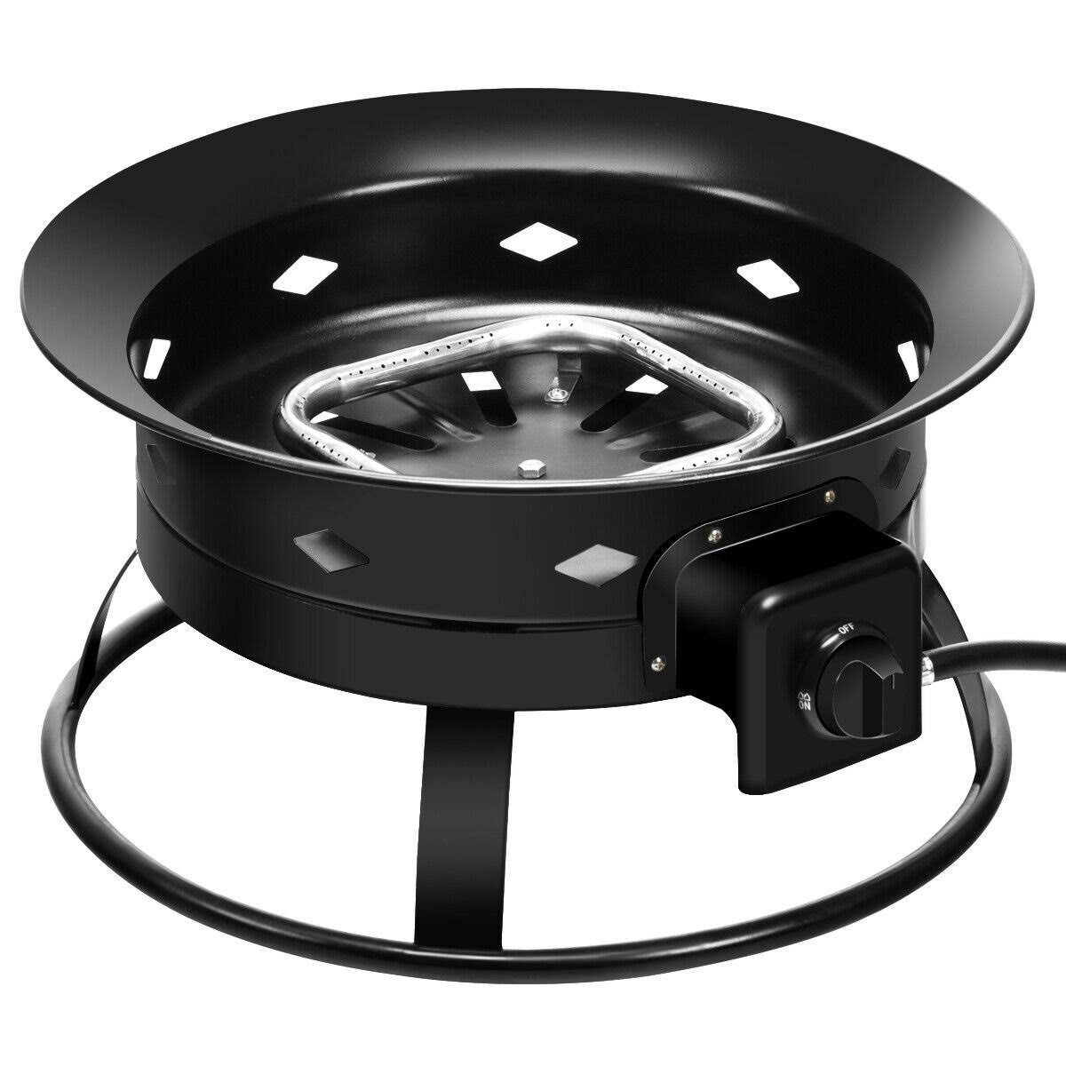 Portable Propane Gas Fire Pit with Cover and Carry Kit I941659