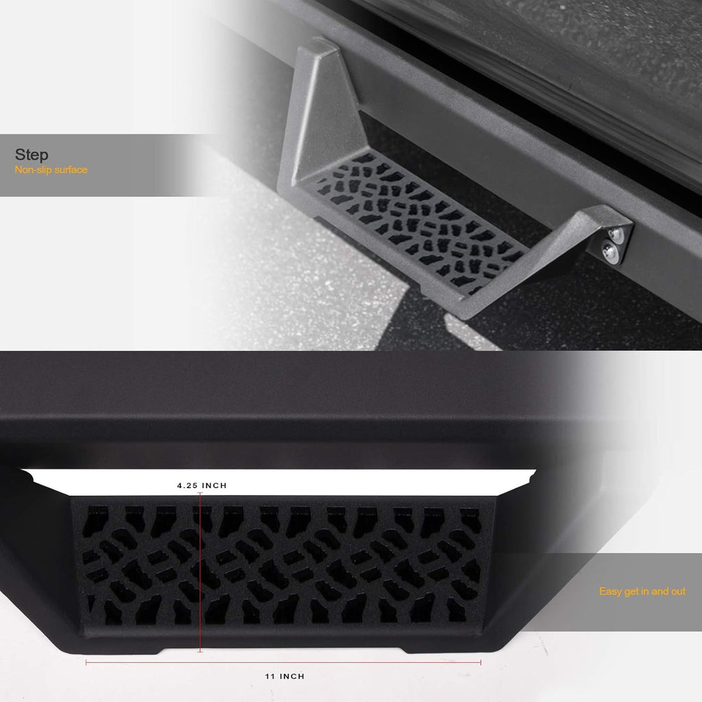 Matte Black Side Nerf Bars Running Boards L89600