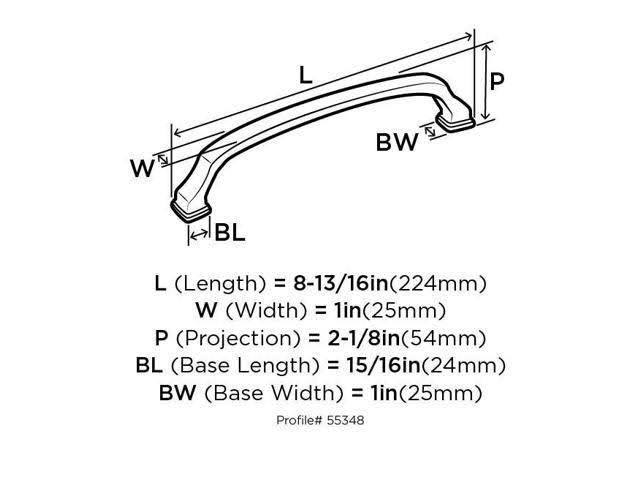 Venetian Bronze Cabinet Appliance Pull S34800
