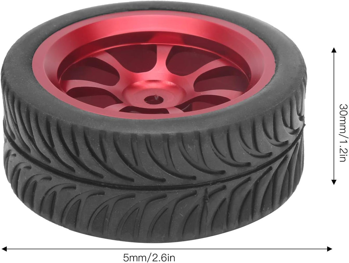 4Pcs Metal Wheel Rims Tires with Adapter for RC Car W4166