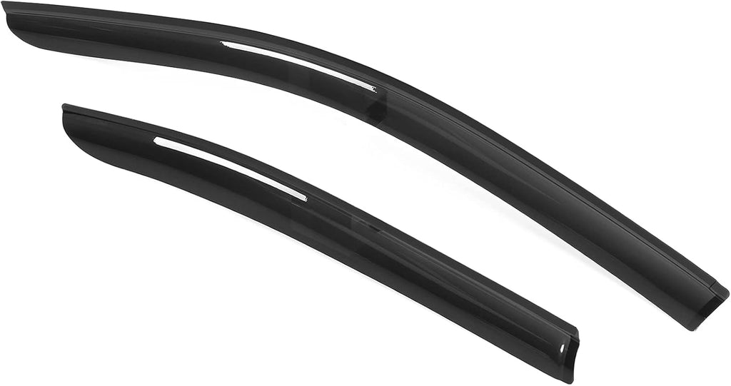 Slim Style Dark Smoke Tint Acrylic Rain Guard Wind Vent Air Deflector, Pack of 2 M2332