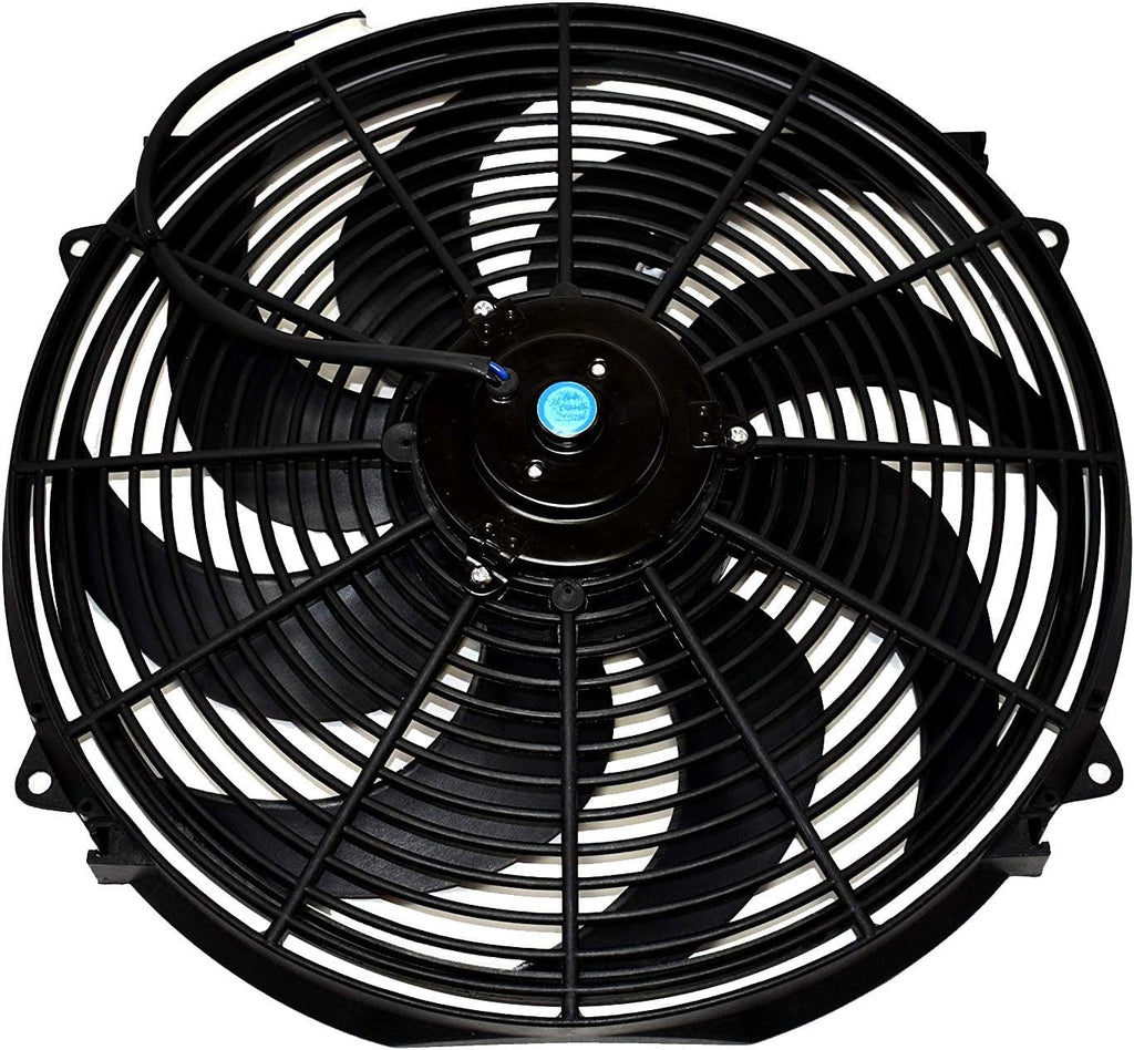 16inch 12V 3000 CFM Reversible Radiator Electric Cooling Fan with Mounting Kit Pack of 2 Q283