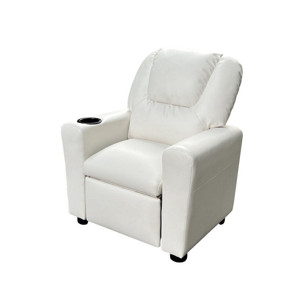 Yellow PU Leather Kids Recliner Chair with Cup Holder M80146