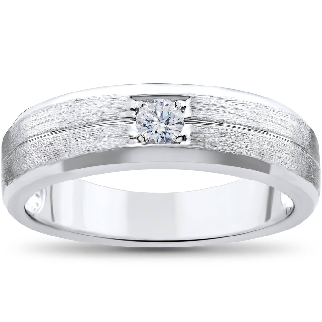 White Gold Solitaire Diamond Wedding Ring H88553