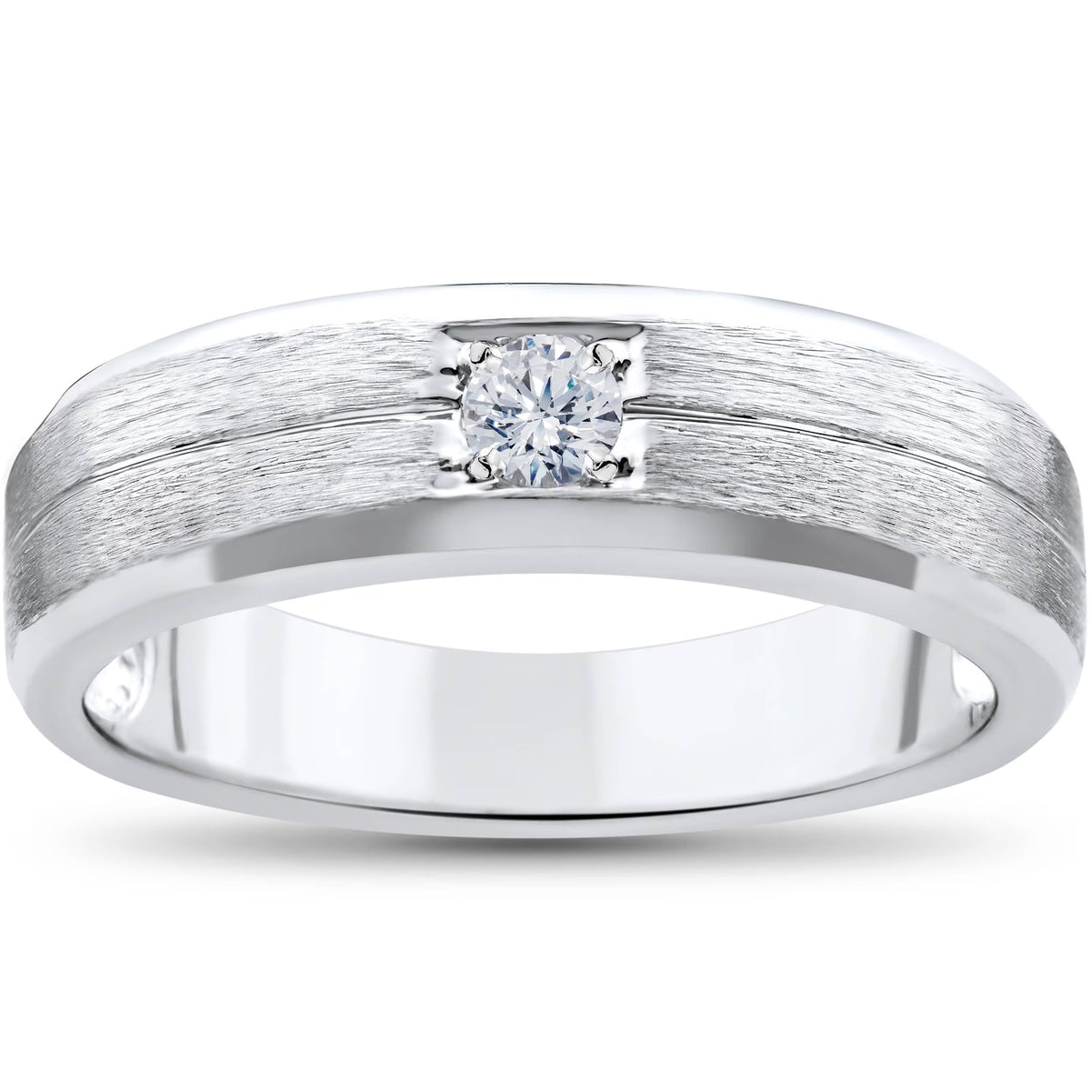 White Gold Solitaire Diamond Wedding Ring H88553