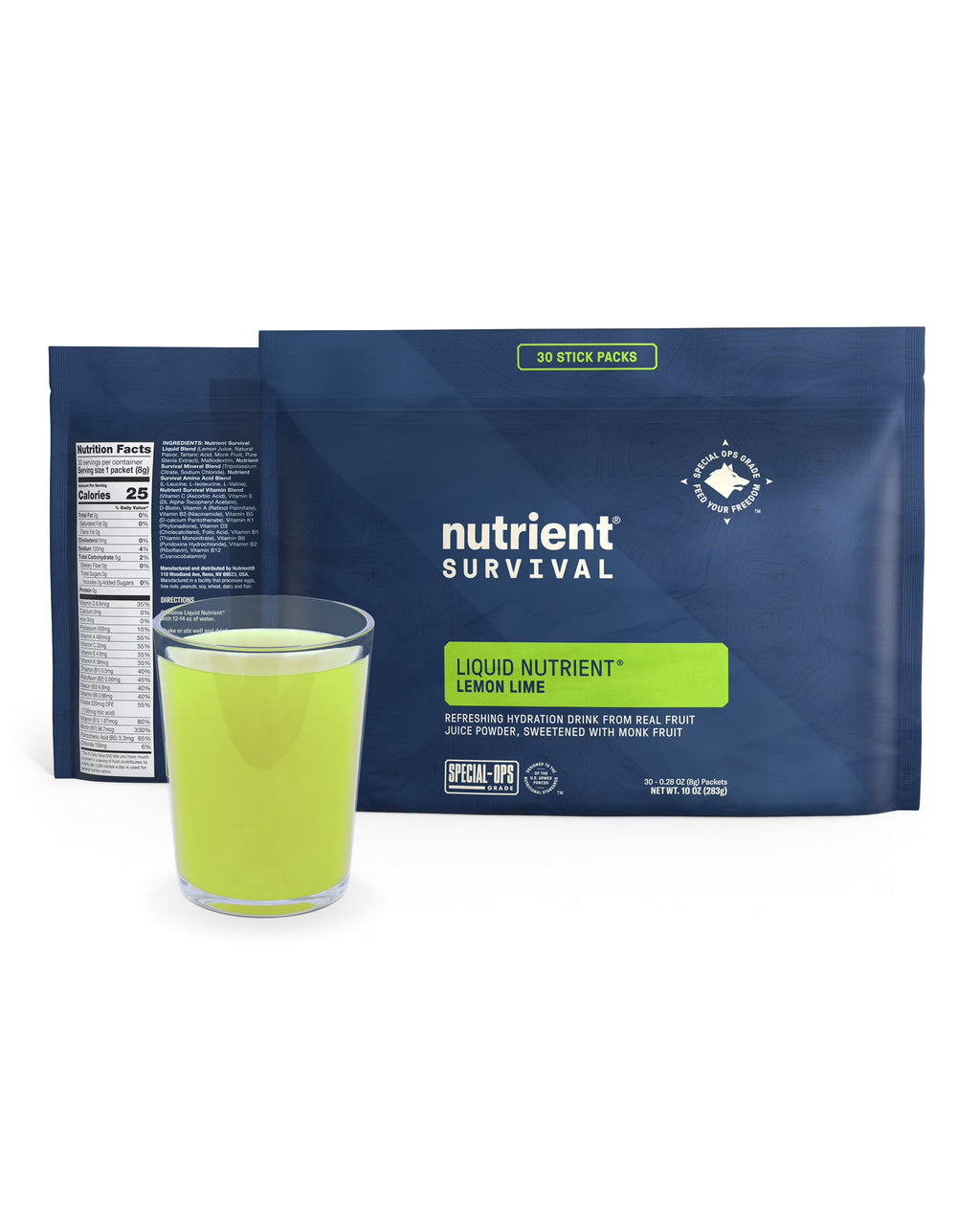 Lemon Lime Electrolytes Powder Packets, 30 Servings O626
