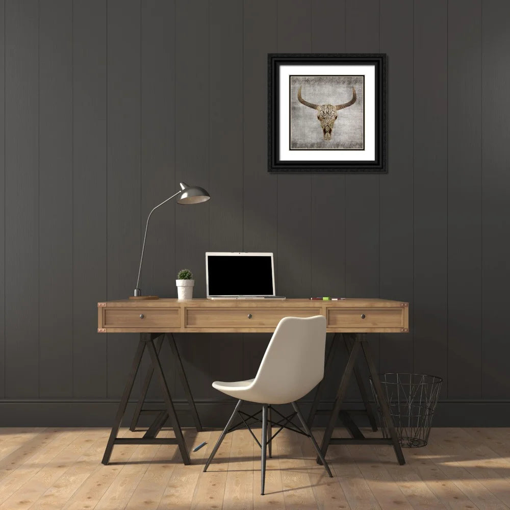 Black Ornate Wood Framed Art Print I3934