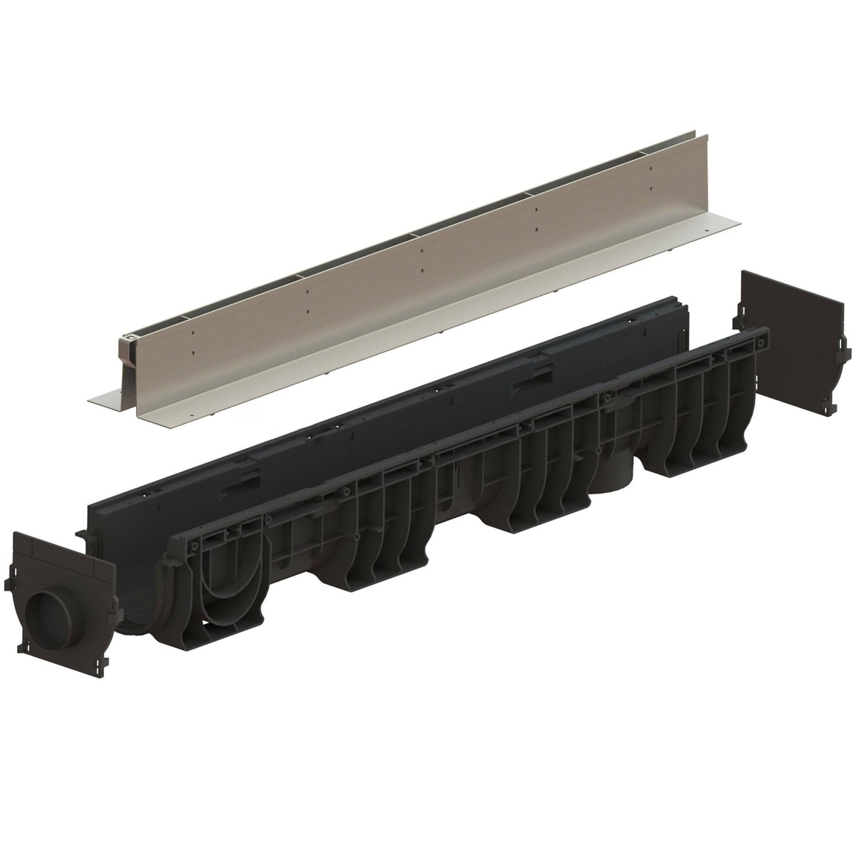Stainless Steel 6 inch Slot Drain System D7091