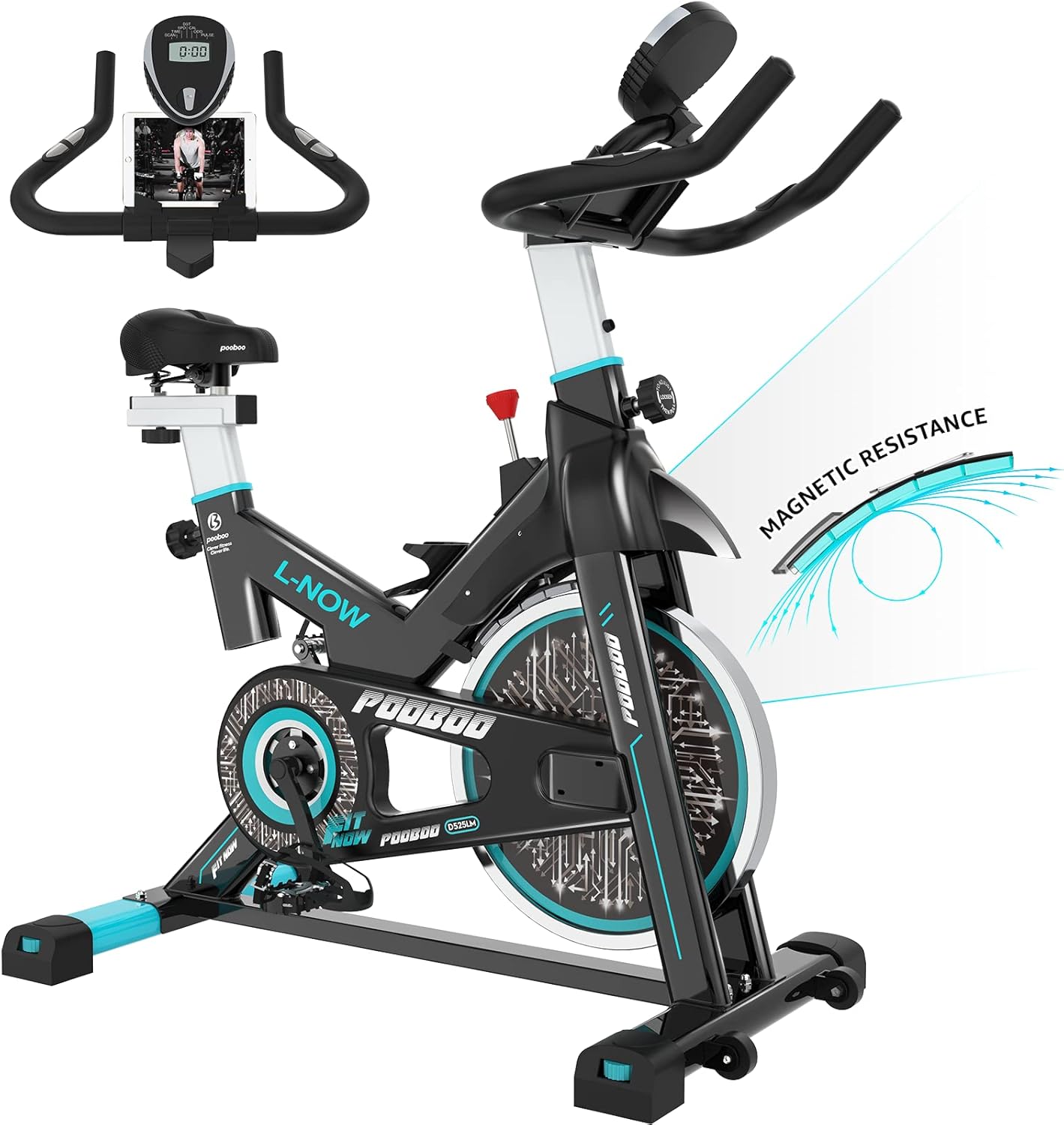 Magnetic Resistance Indoor Cycling Bike with LCD Monitor W345003