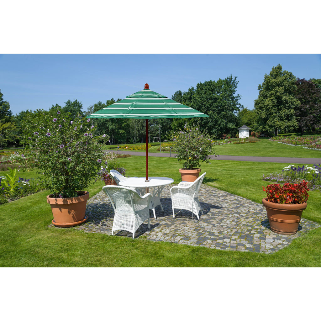 Pacifica Pacific Blue 9 Wood Market Umbrella N346
