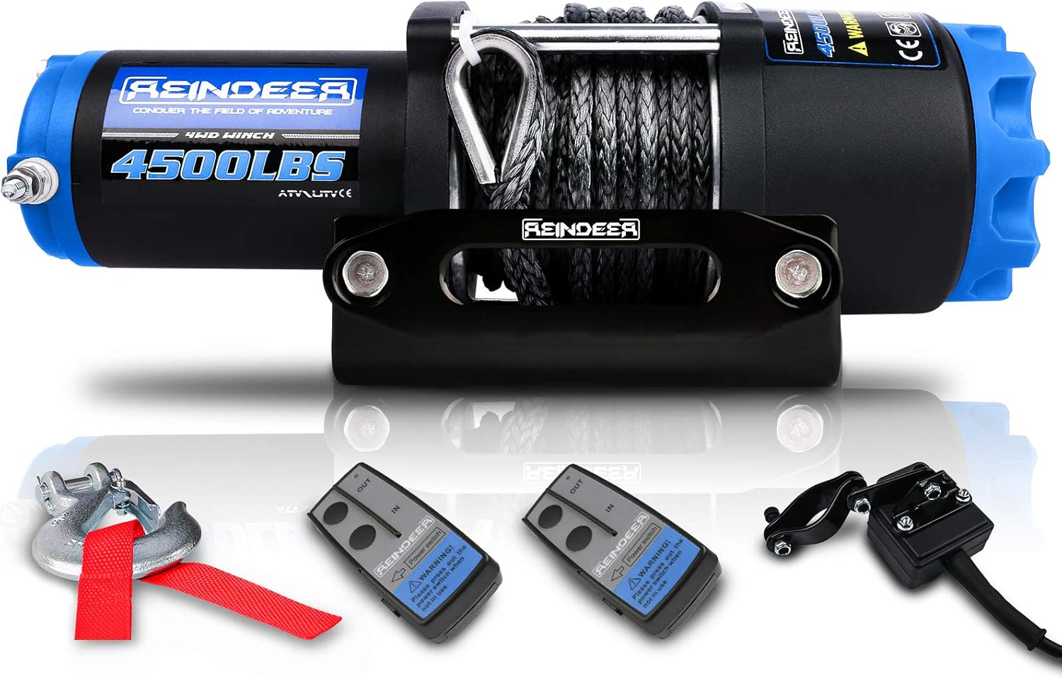 13000LBS 12V Electric Winch Kit with Synthetic Rope I73446