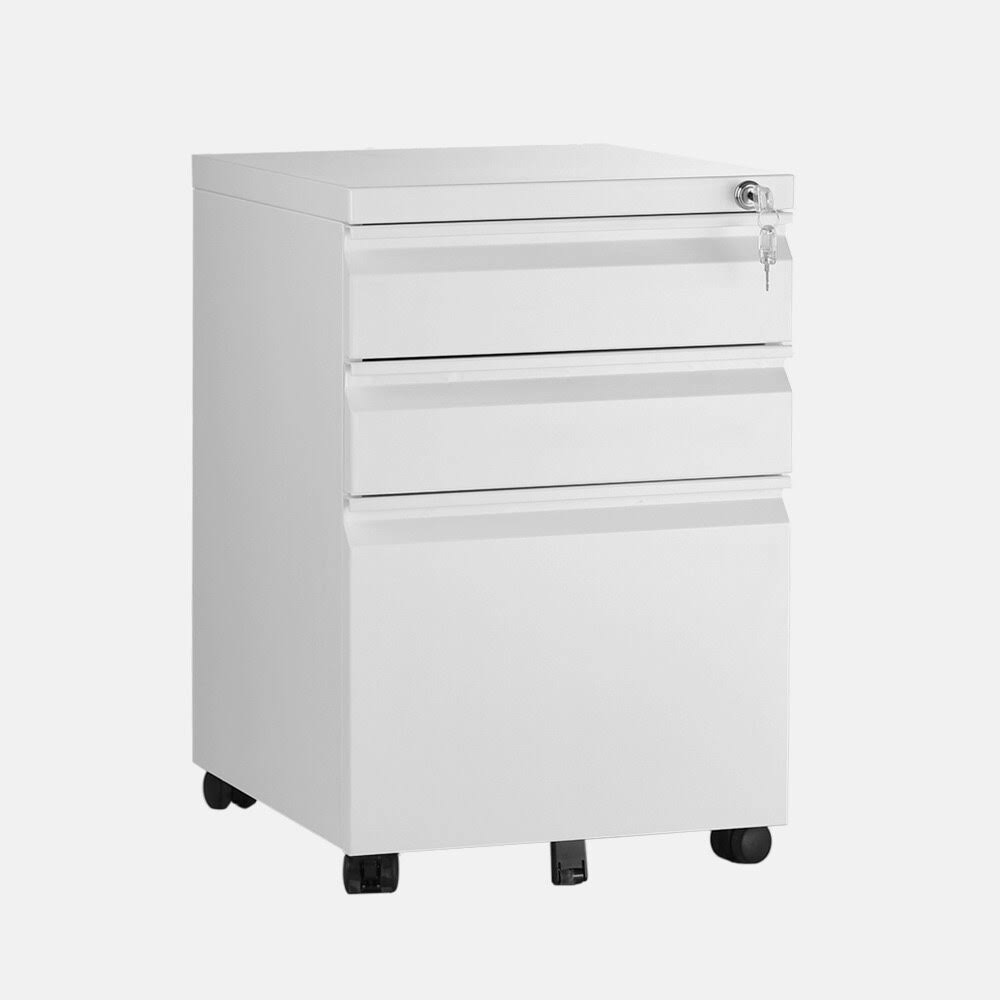 White 3-Drawer File Cabinet Storage Cabinet N95874