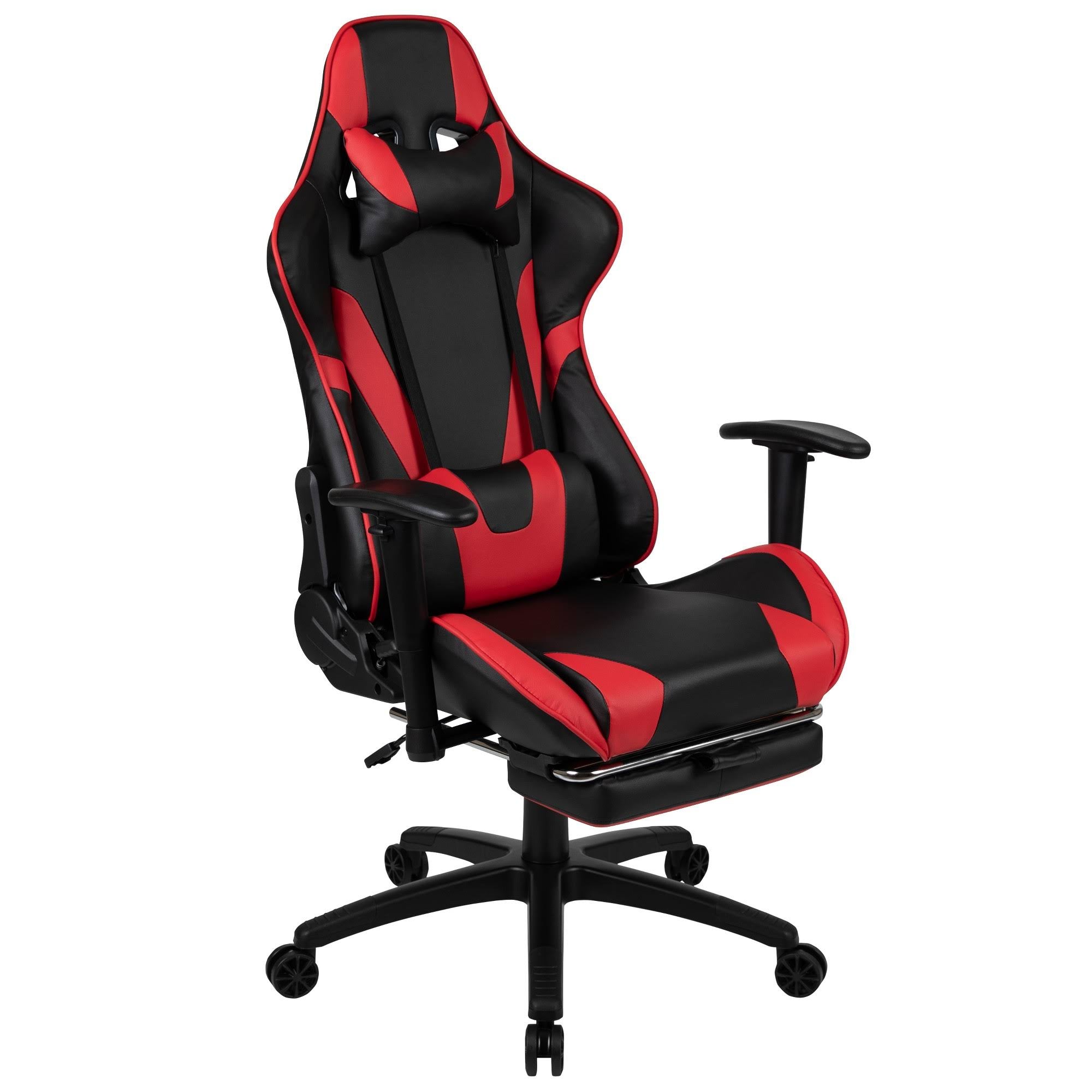 Gaming Desk and Reclining Gaming Chair Set with Cup Holder and Headphone Hook B354092