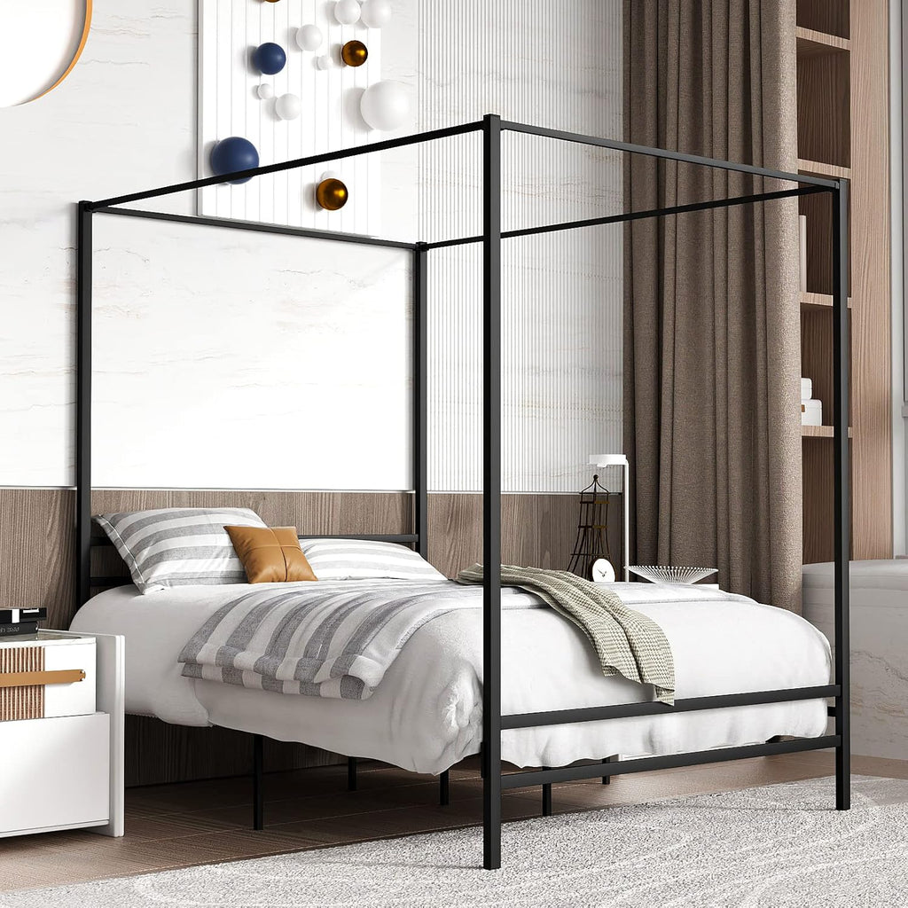 Queen Metal Canopy Bed Frame K510