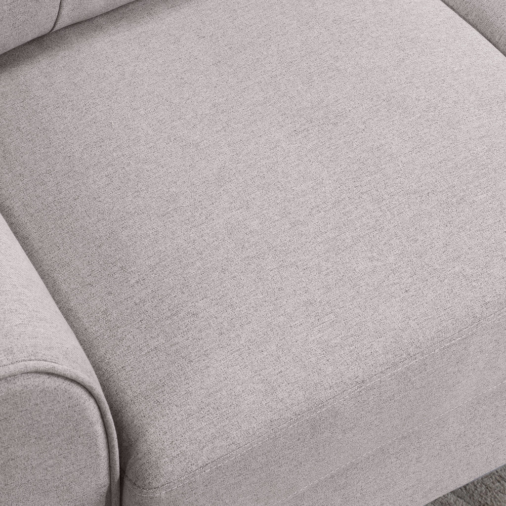 Light Grey Linen 3-Seat Sofa S855458