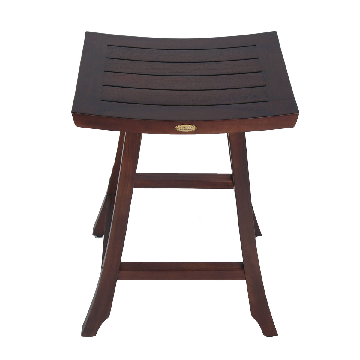 Solid Teak Kitchen Bar Stool in Woodland Brown Finish H666013