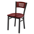 Walnut Metal Cafe Chair Y282760