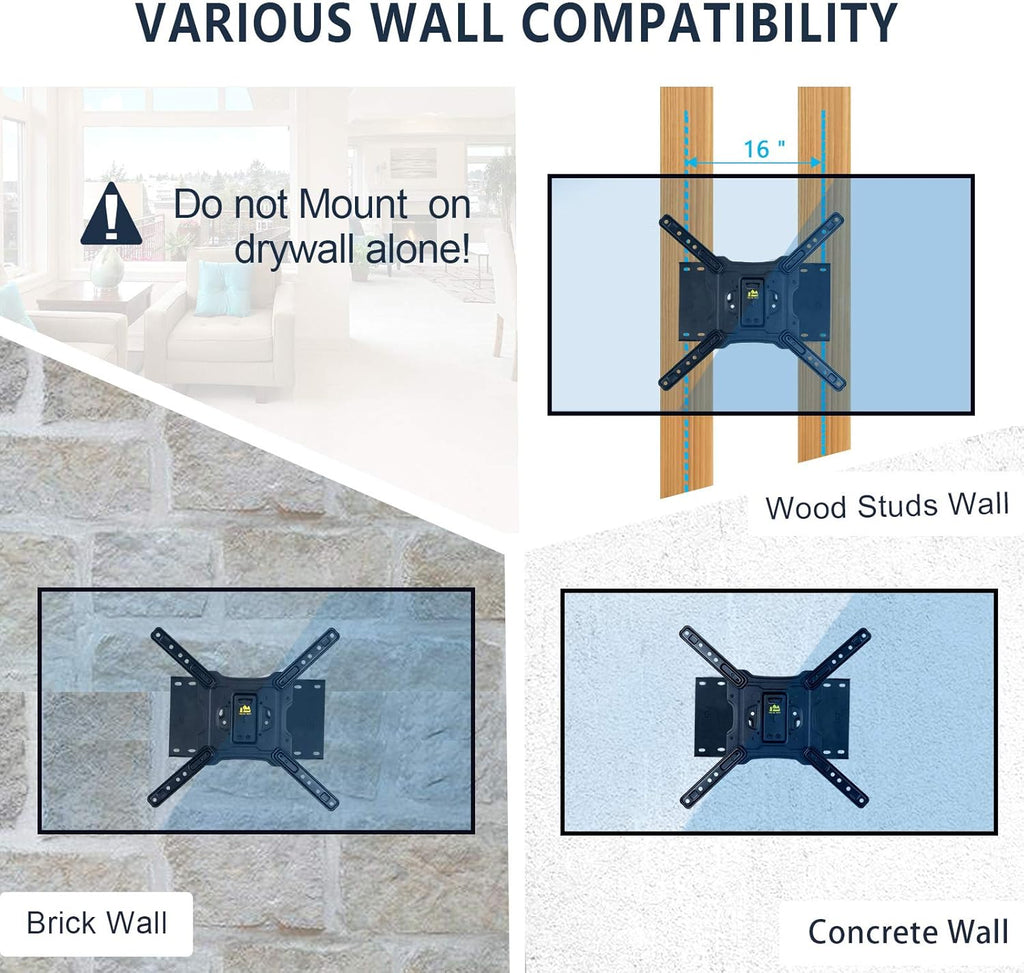 Long Arm Full Motion TV Wall Mount Bracket with Articulating Arm C8422