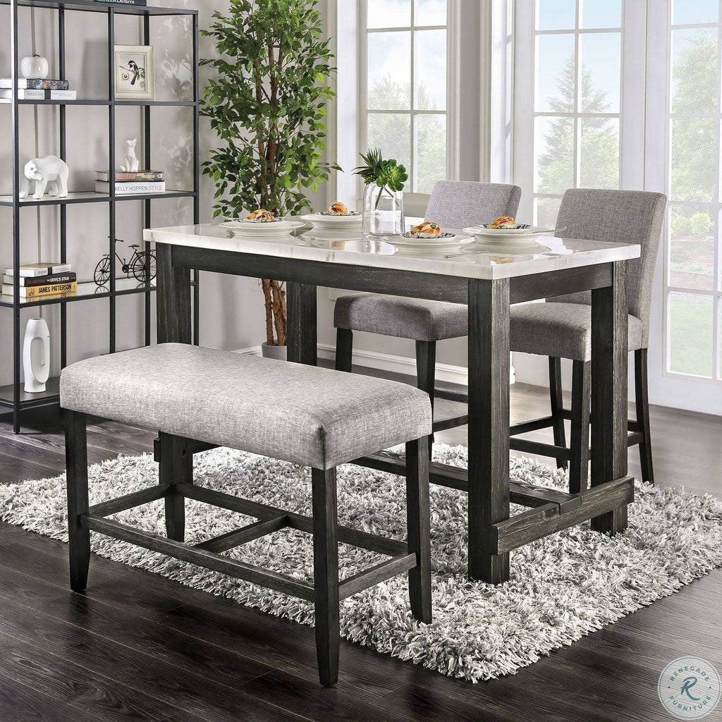 Light Gray Counter Height Bench U8080