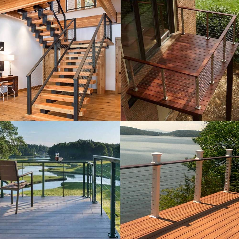 Stainless Steel Cable Railing Hardware Kit, 20 Pairs H776215