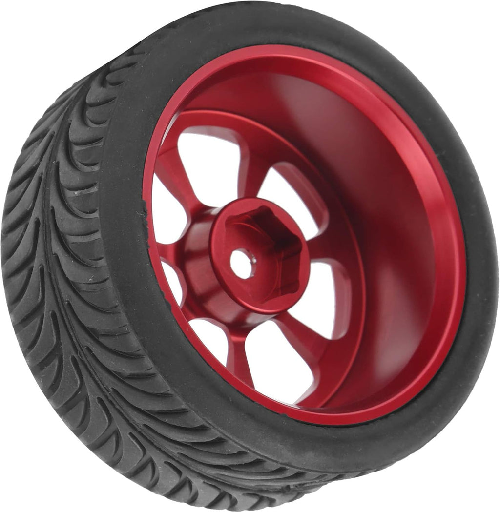 4Pcs Metal Wheel Rims Tires with Adapter for RC Car W4166
