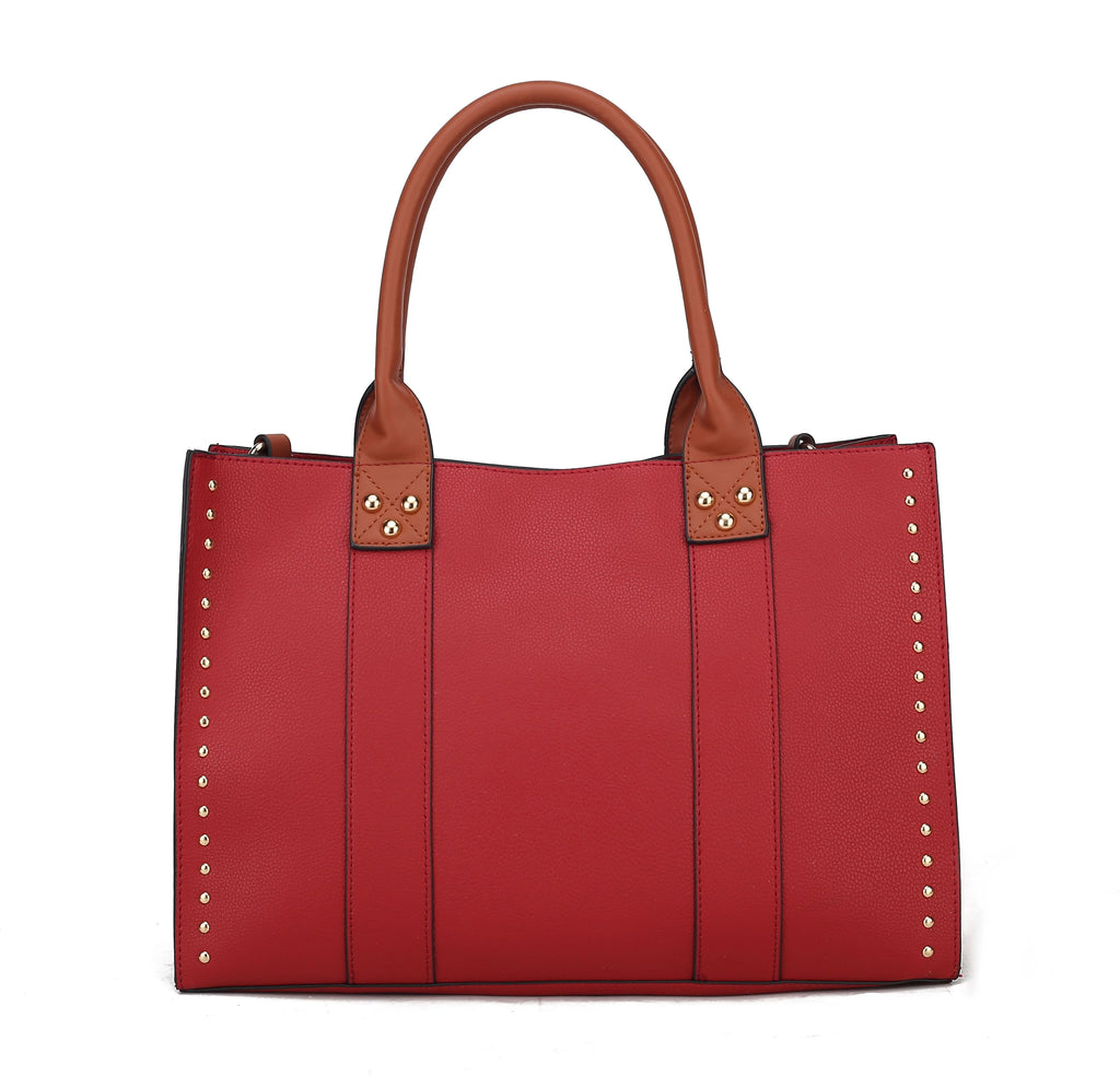 Navy Faux Leather Tote Bag and Wallet Set, 2-Piece M771