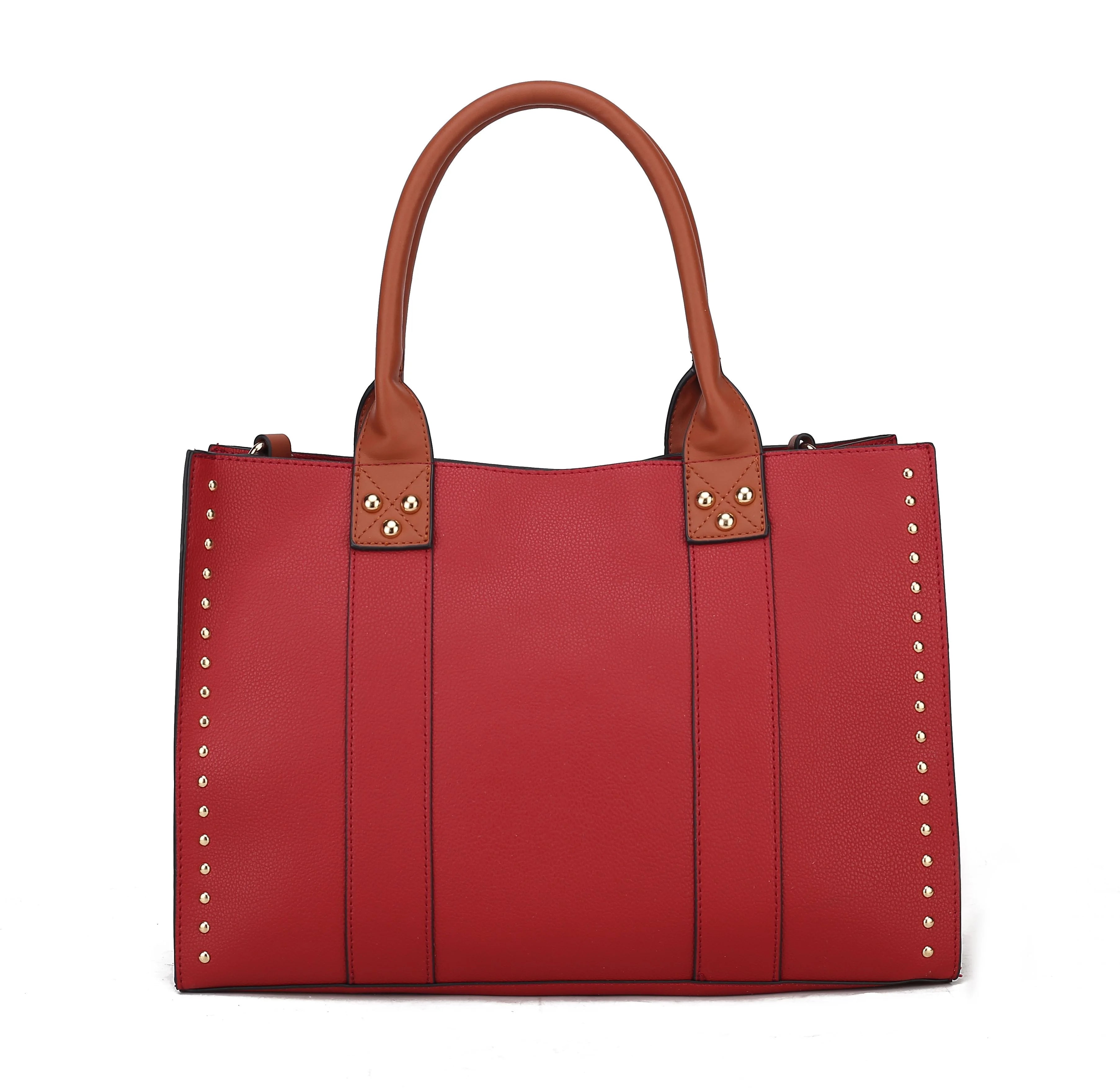Navy Faux Leather Tote Bag and Wallet Set, 2-Piece M771
