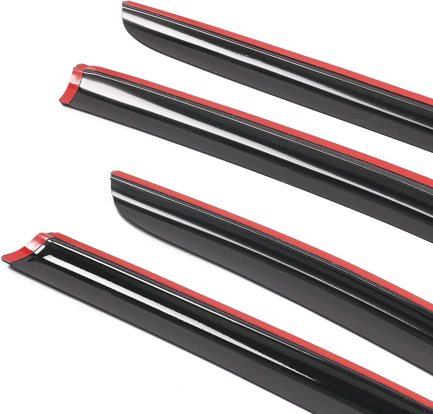 Slim Style Dark Smoke Tint Acrylic Rain Guard Wind Vent Air Deflector, Pack of 2 M2332