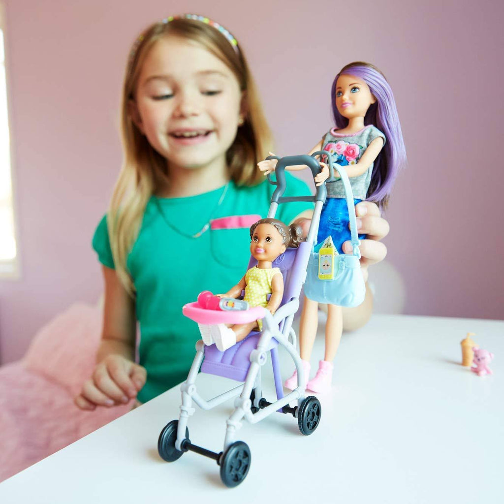 Caucasian Doll and Stroller Playset J963952