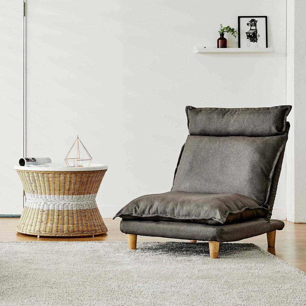 Grey Reclining Sofa with Ottoman V93709