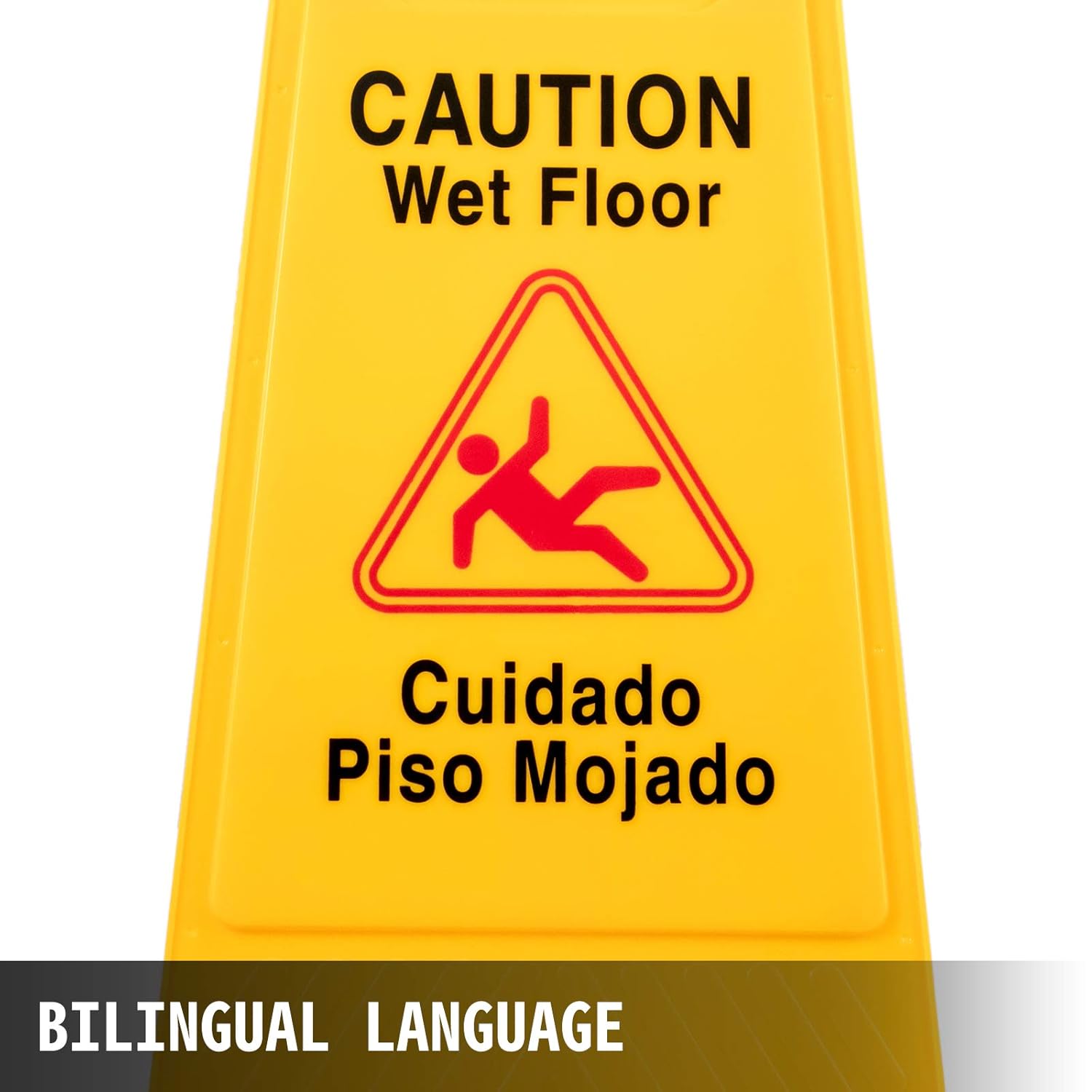 12 Pack Yellow Double Sided Plastic Wet Floor Sign J797648