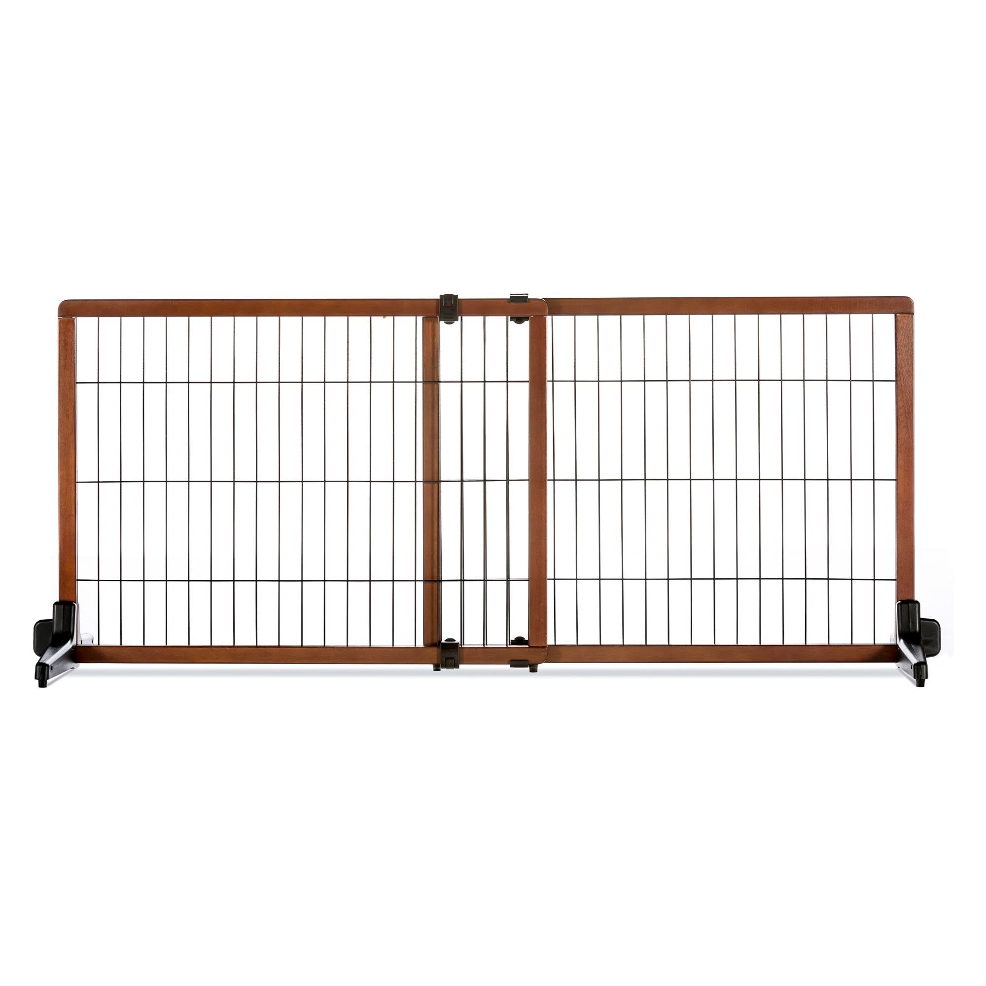 Freestanding Pet Gate, Brown/Black O869