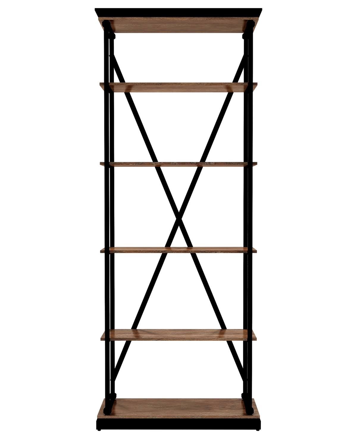 Brown Open Shelves Bookcase X484737