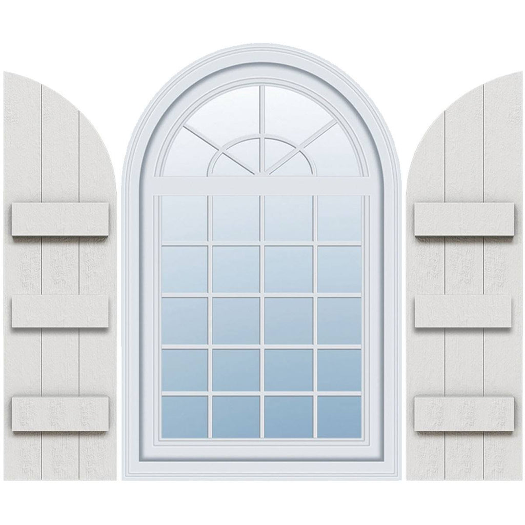 Rustic Three Board Joined Board-n-Batten Faux Wood Shutters J45228