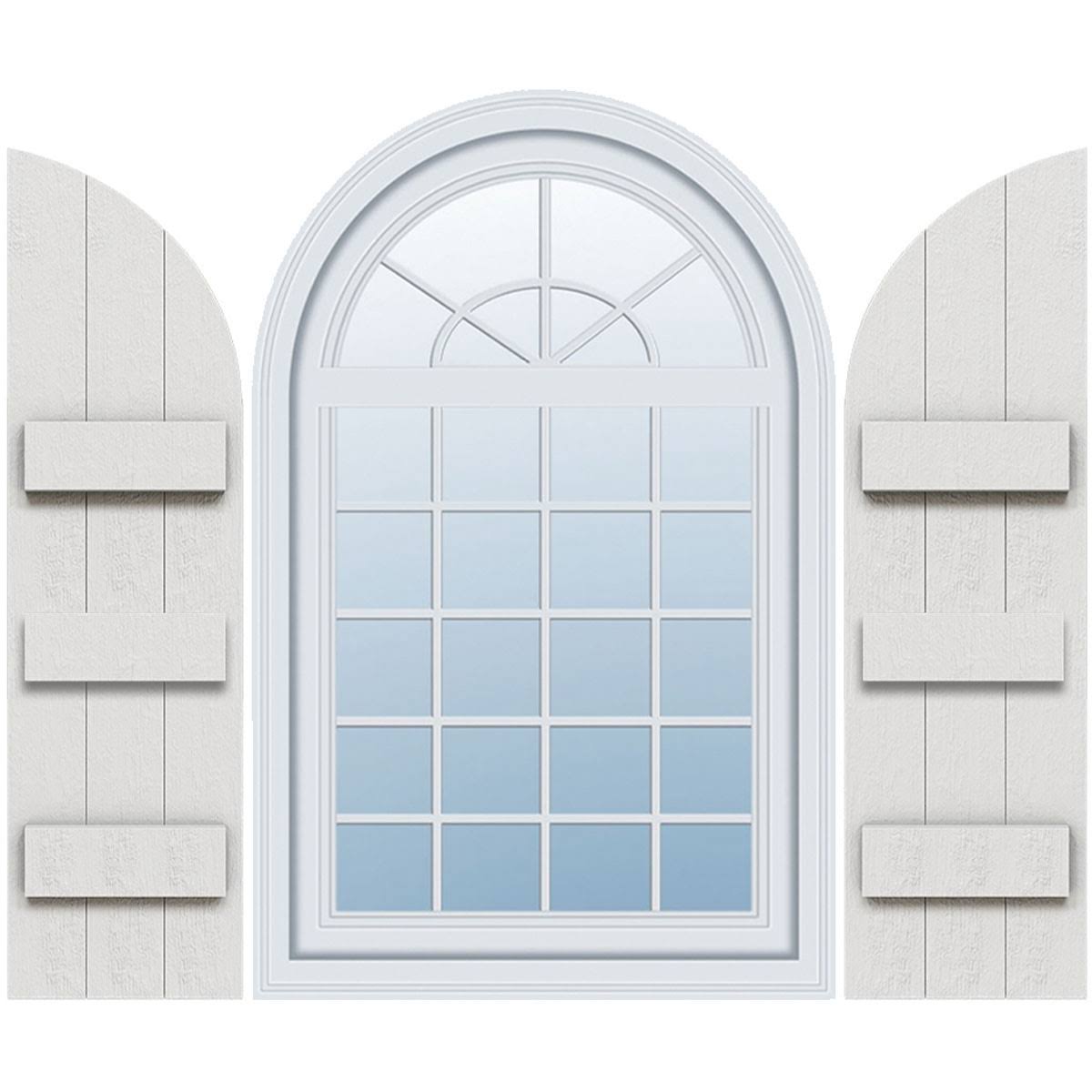 Rustic Three Board Joined Board-n-Batten Faux Wood Shutters J45228