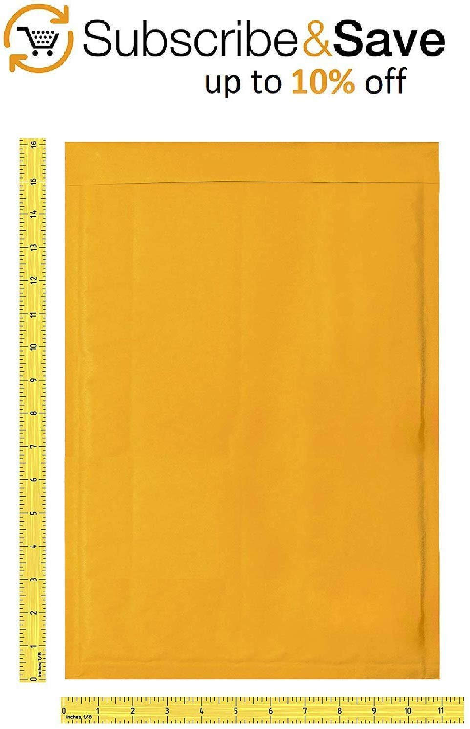 300 Pack Kraft Self Seal Bubble Mailers Padded Envelopes 10.5x22 x 15x22 A271336