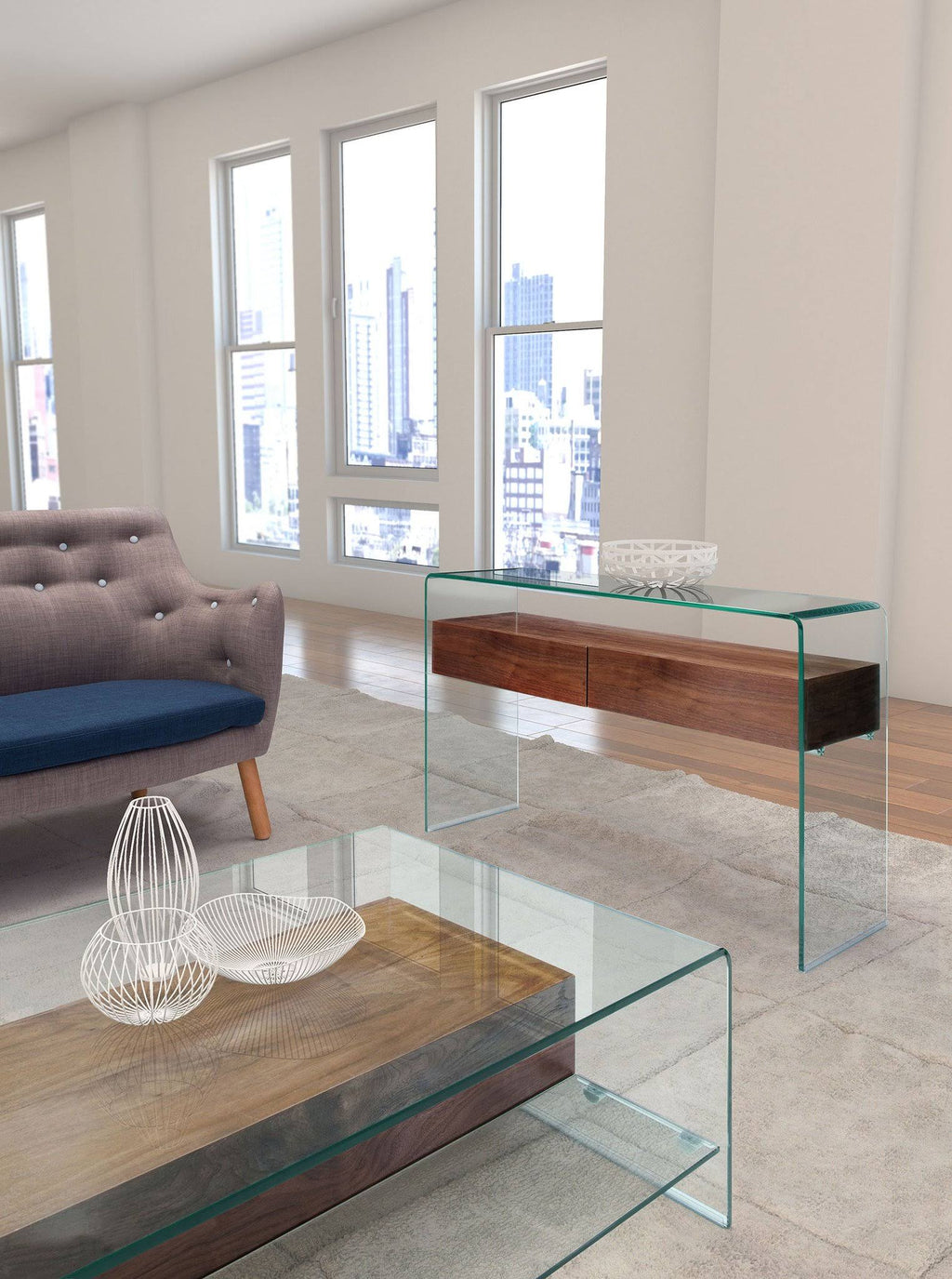 Walnut Console Table Z32081