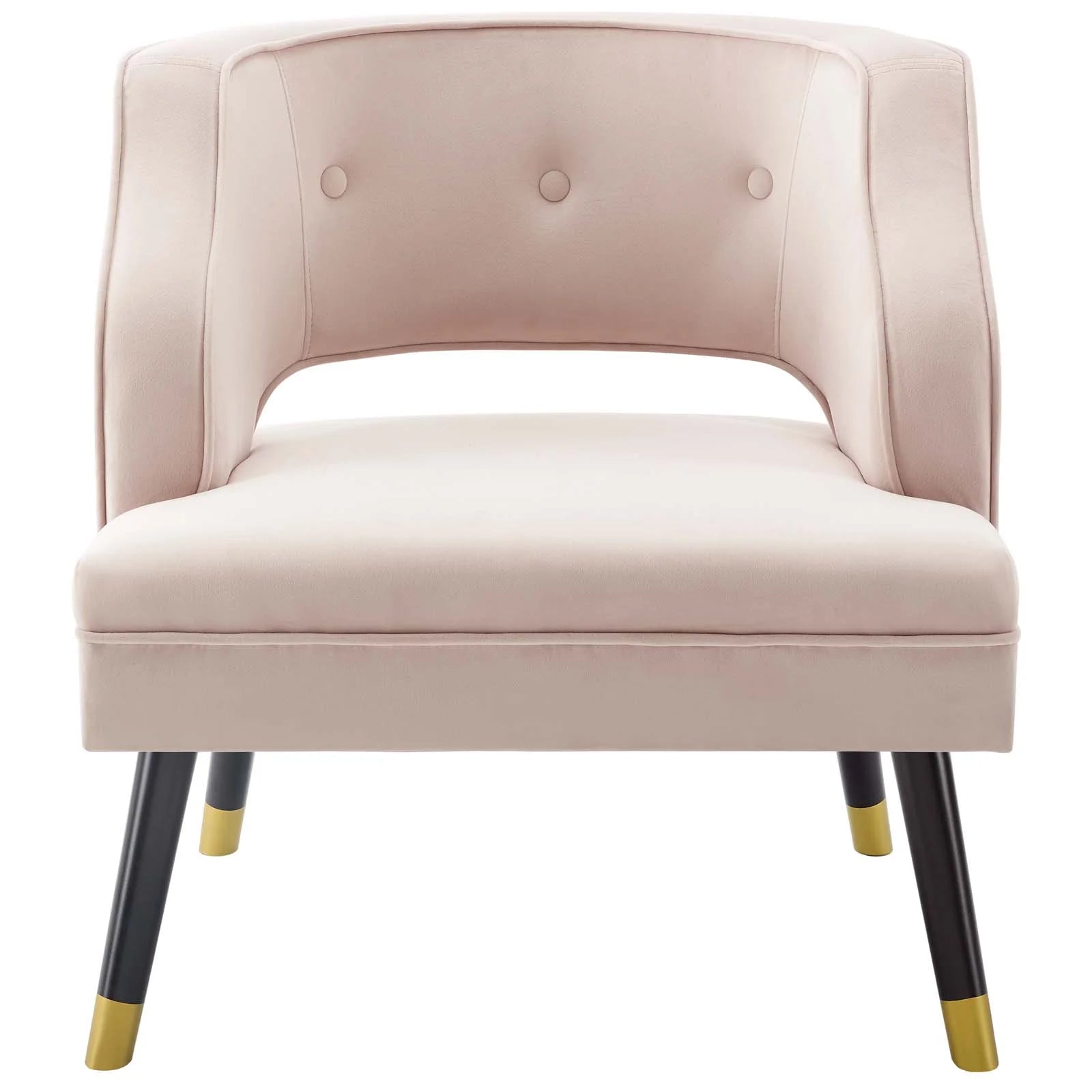 Pink Velvet Accent Armchair G192894