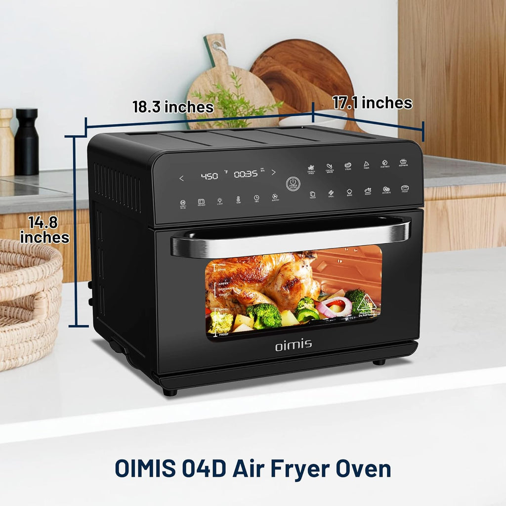 Black 26.5QT Air Fryer Combo Toaster Oven A312