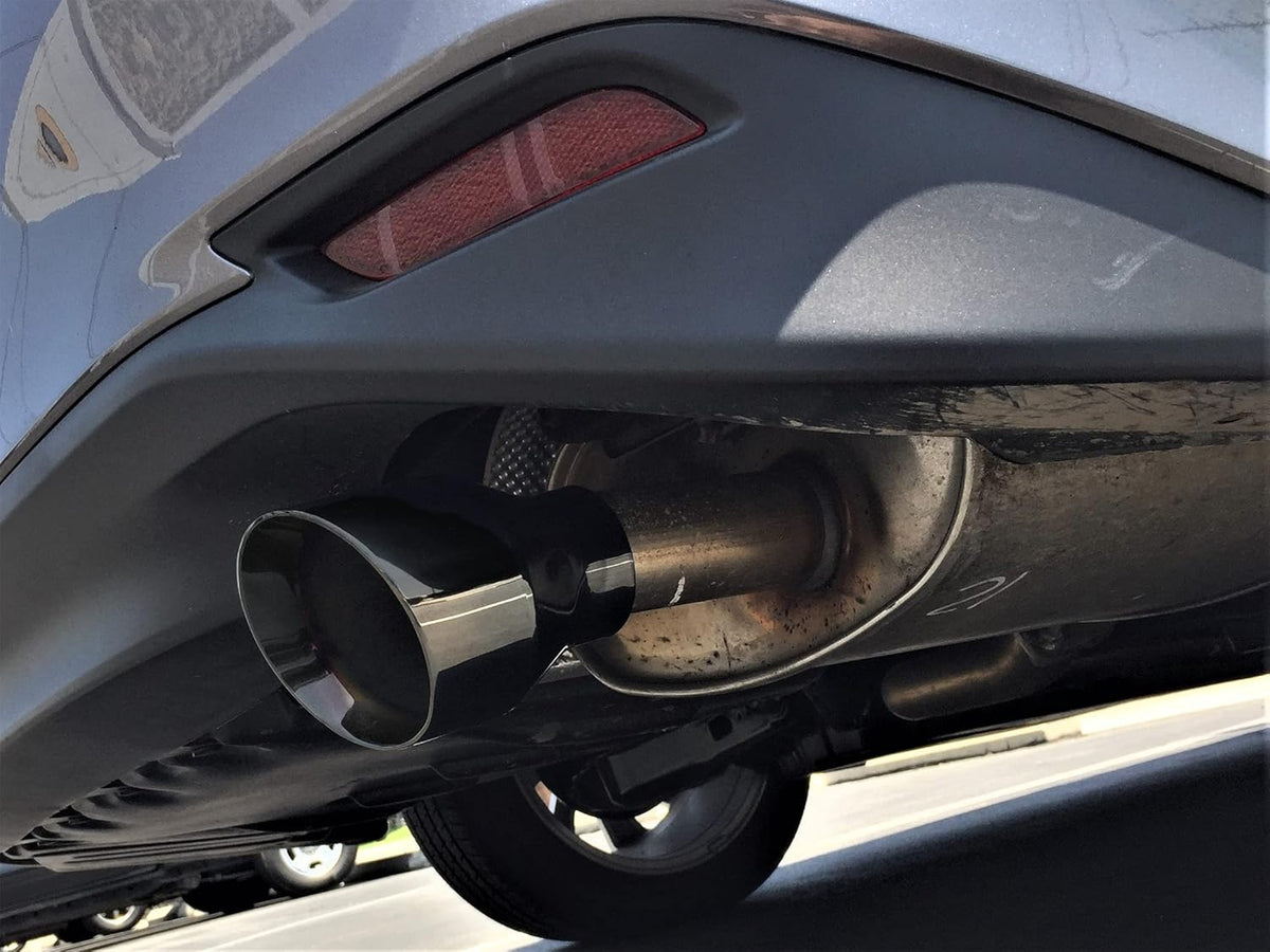 2.25 inch Inlet to 4 inch Outlet Stainless Steel Double Wall Black Chrome Weld-on Exhaust Tip 2 Pack T3648
