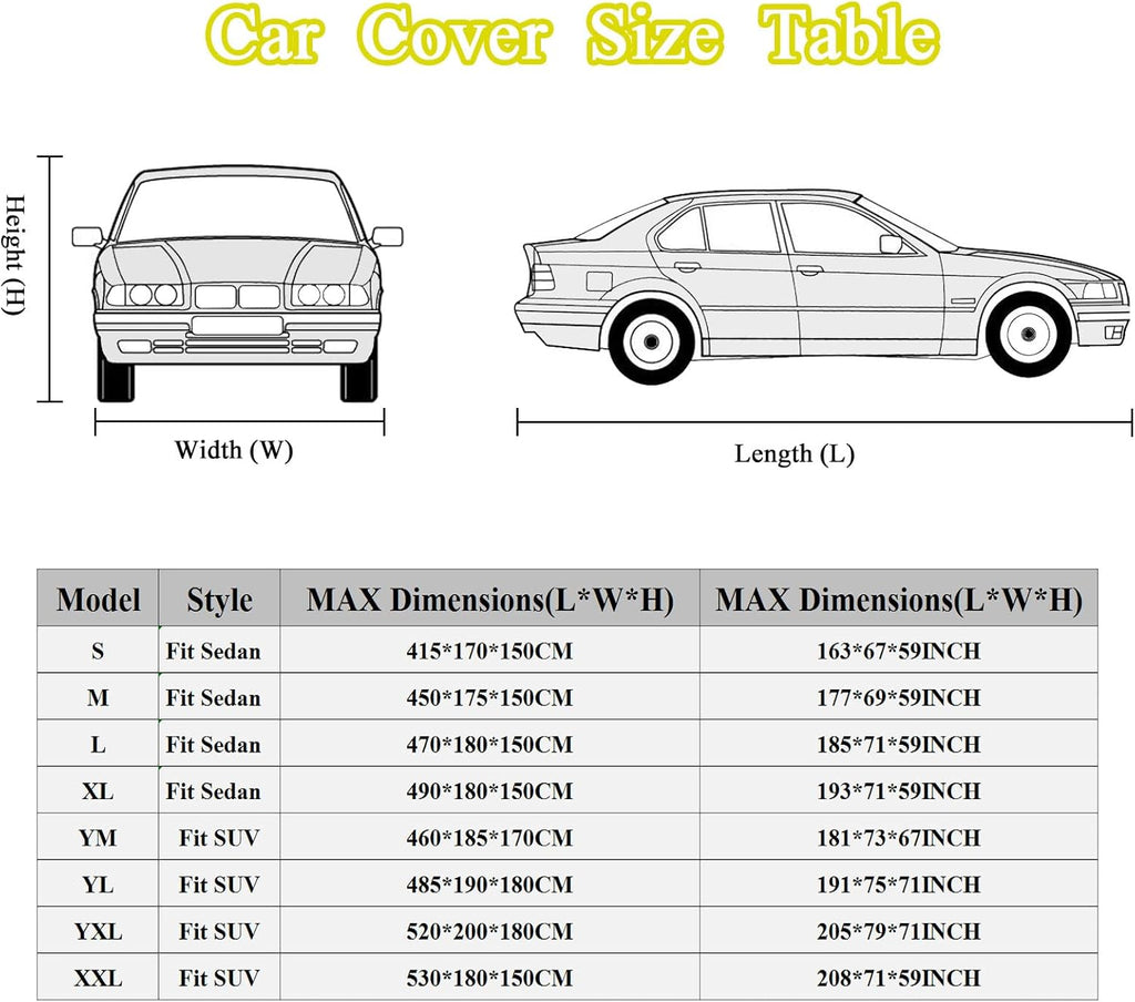 Black Full Car Cover 210D Oxford for Sedan Q190957