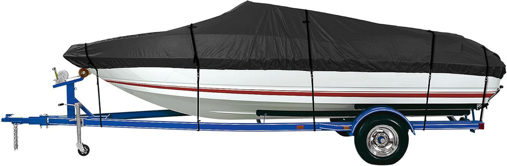 Trailerable Boat Cover 14'-16' Waterproof Heavy Duty Marine Grade Canvas Pack of 2 N674615