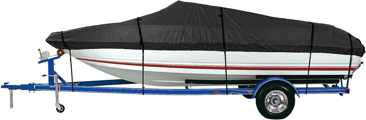 Trailerable Boat Cover 14'-16' Waterproof Heavy Duty Marine Grade Canvas Pack of 2 N674615