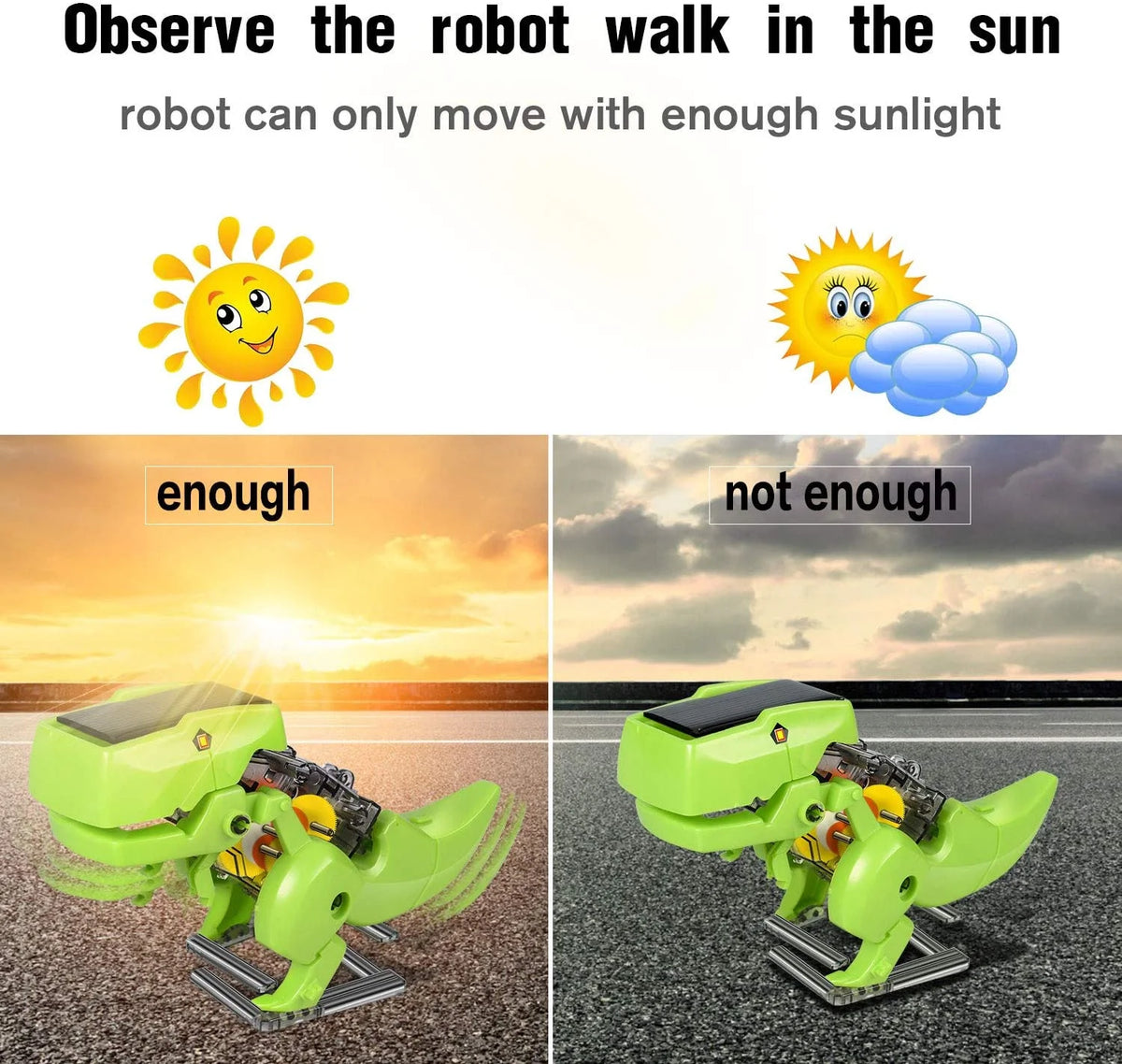 STEM Robot Building Science Kit 3 in 1 Solar Dinosaur Robot E496