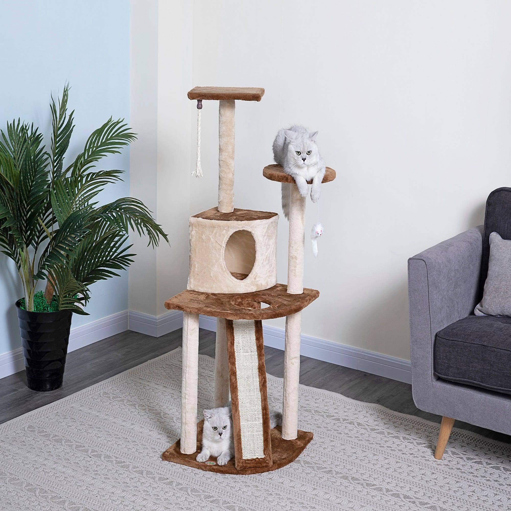 47x22 Beige Brown Cat Tree J15843