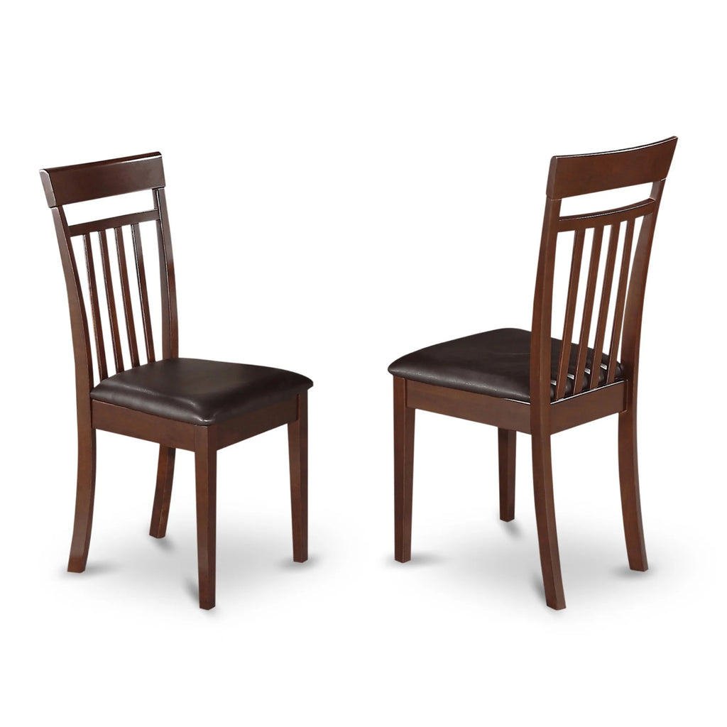 Mahogany 7-piece Dining Set with Leather Seat U515