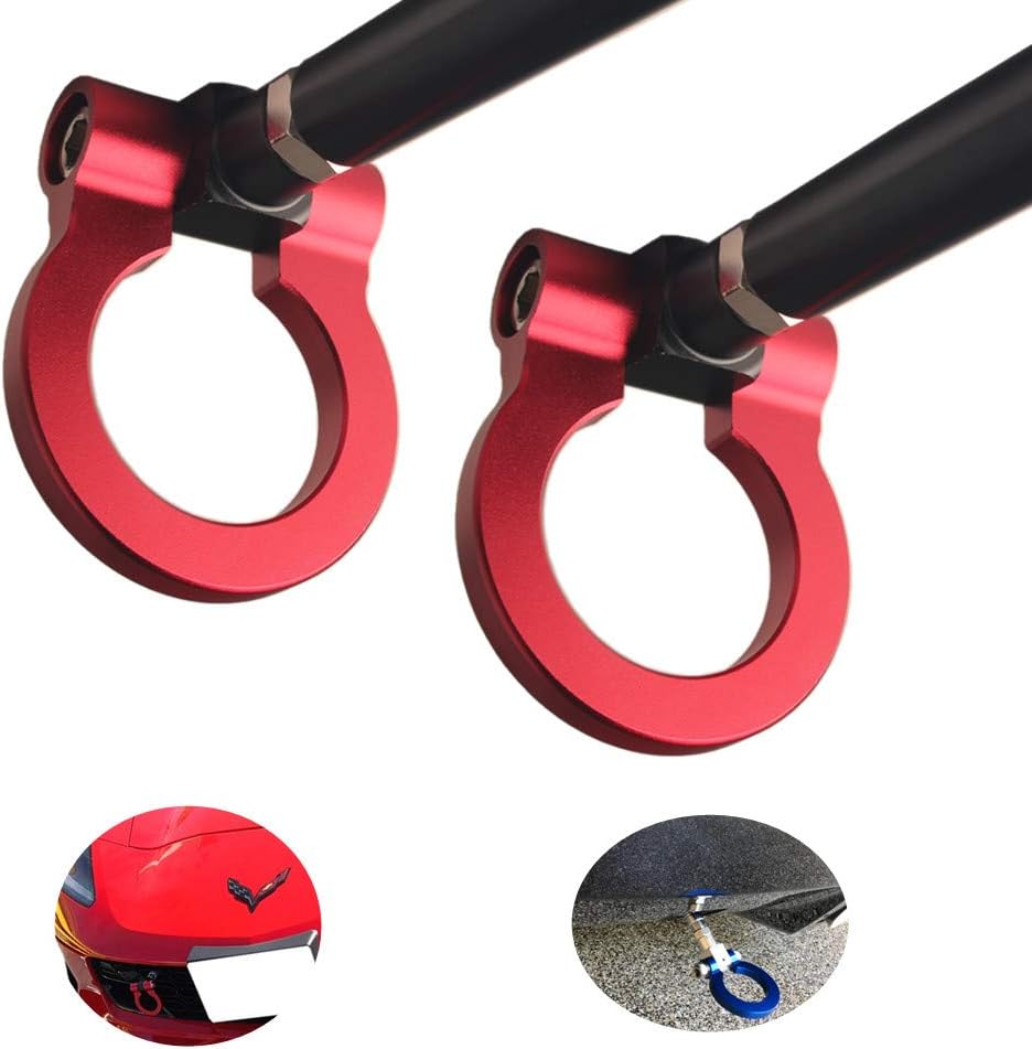 Black Aluminum Tow Hook Pack of 2 Q400