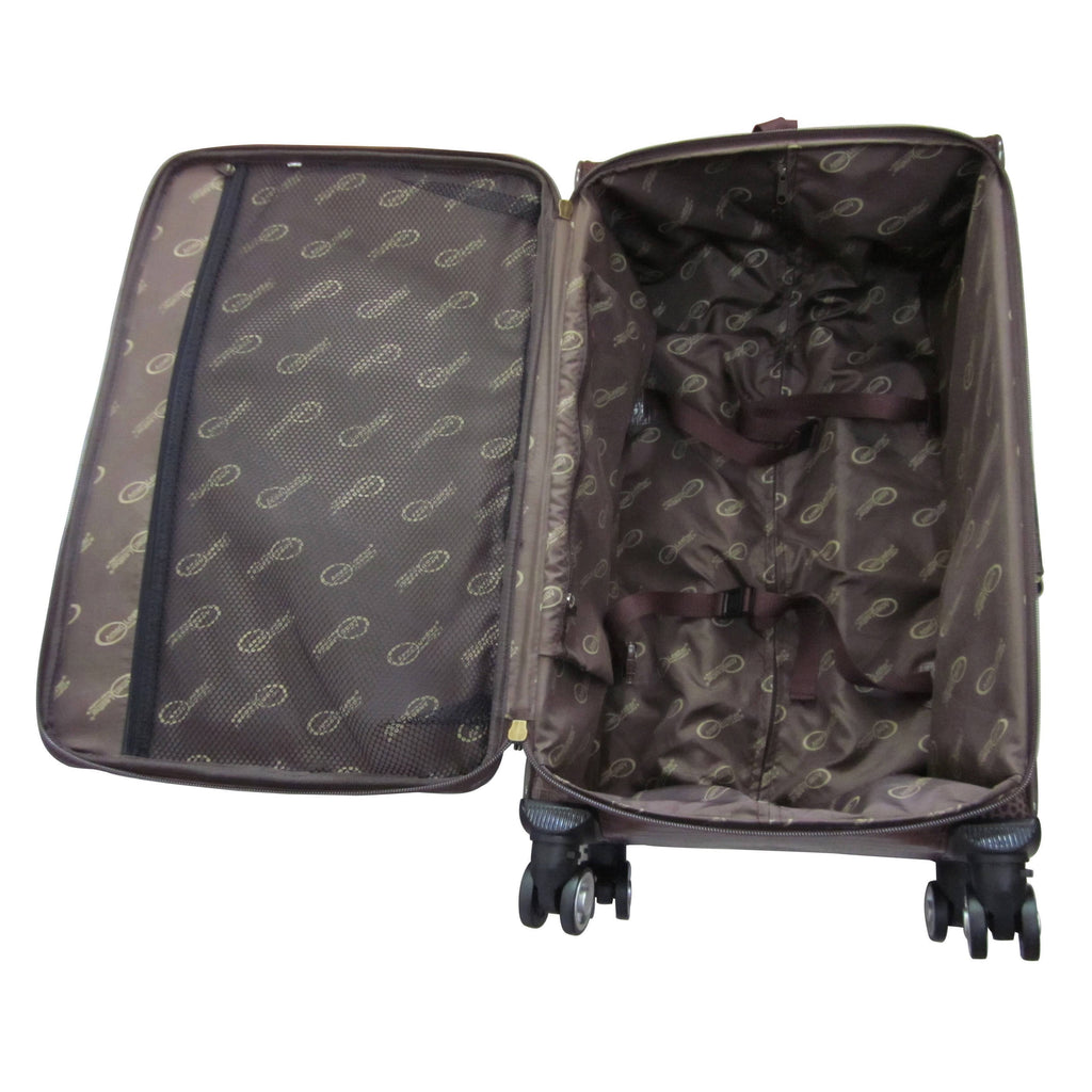 2-Piece Green Croco Print Traveler Spinner Set L853285