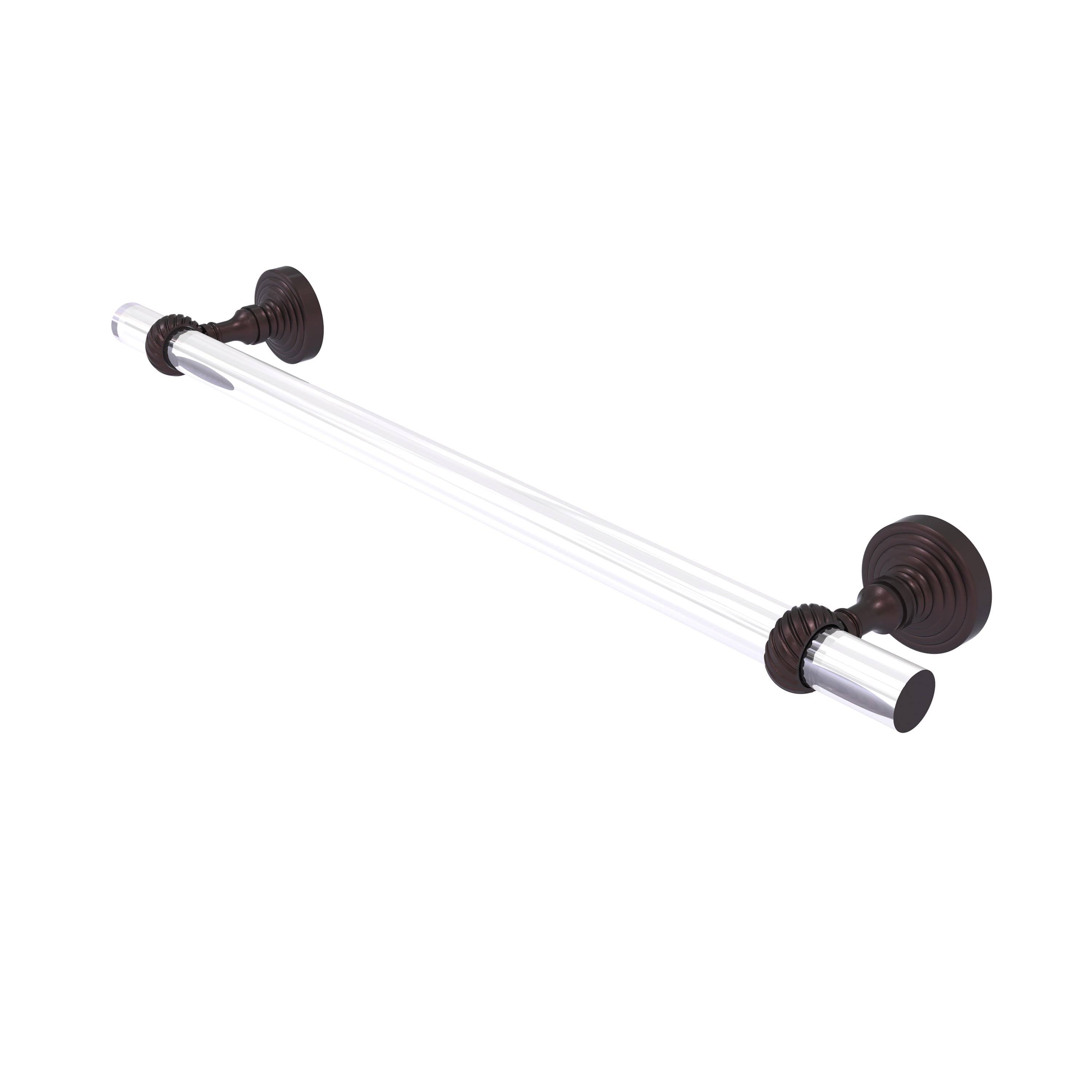 Antique Bronze 24 in. Towel Bar with Twisted Accents X476625
